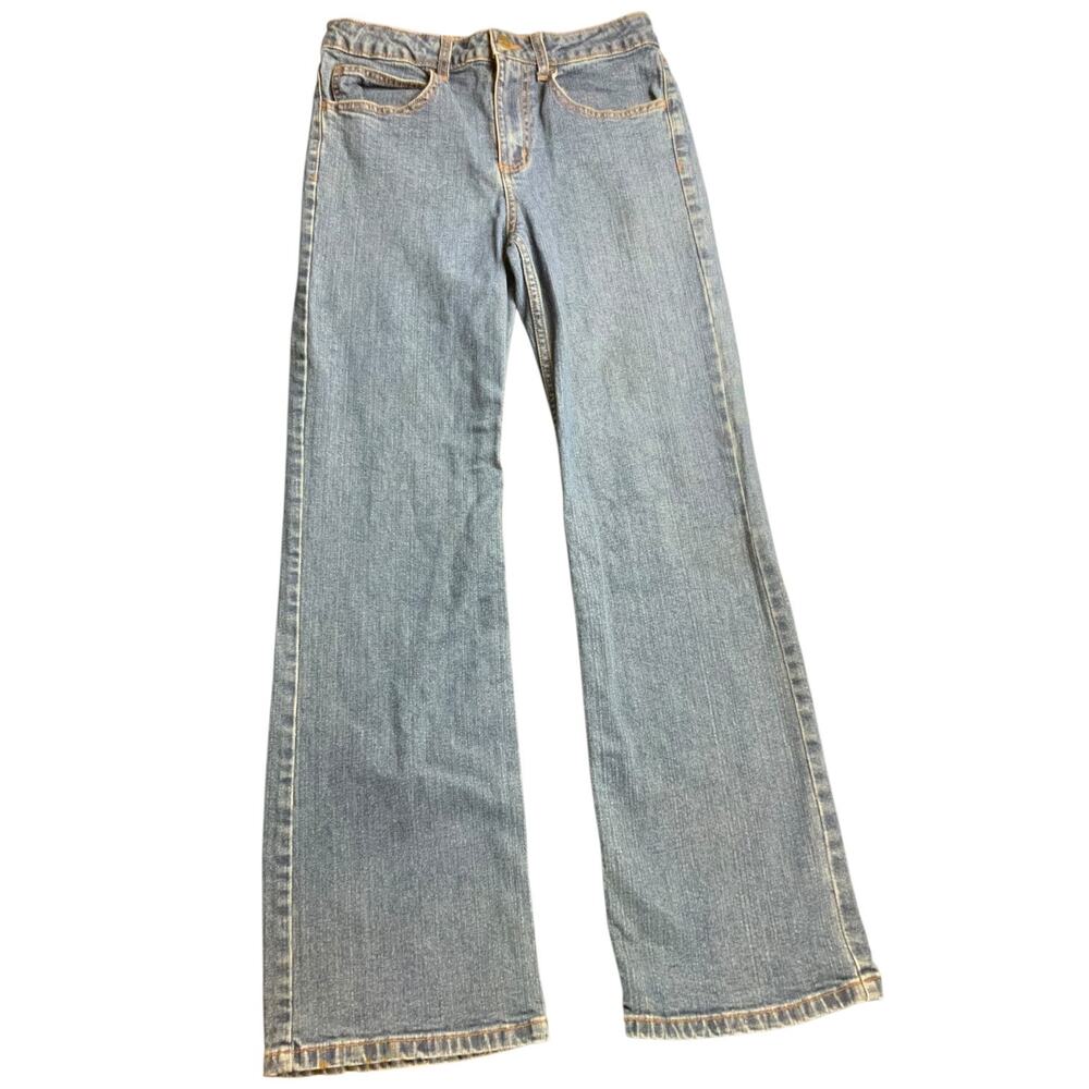 Carhartt Girls Jeans Size 14 B08374-B Wide Leg Adjustable Waist Blue Denim